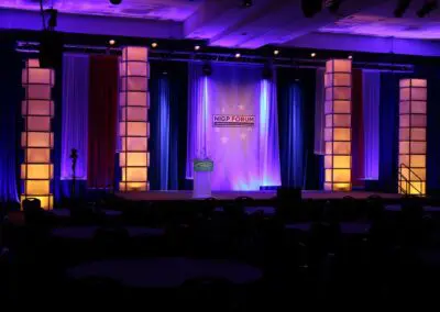 a stage setup for the NIGP Forum, an annual conference for public procurement professionals